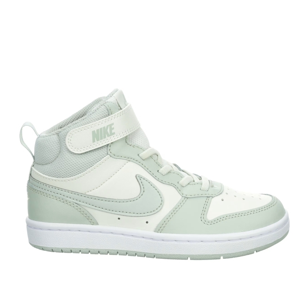 Nike Court Borough 2 Mid Little Kid Girls' Sneaker - Off White/Silver Grey Mint